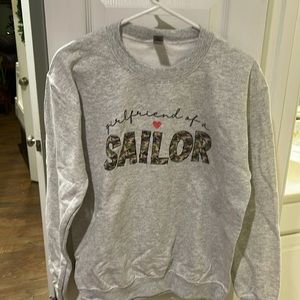 NWOT gray size small navy sweatshirt